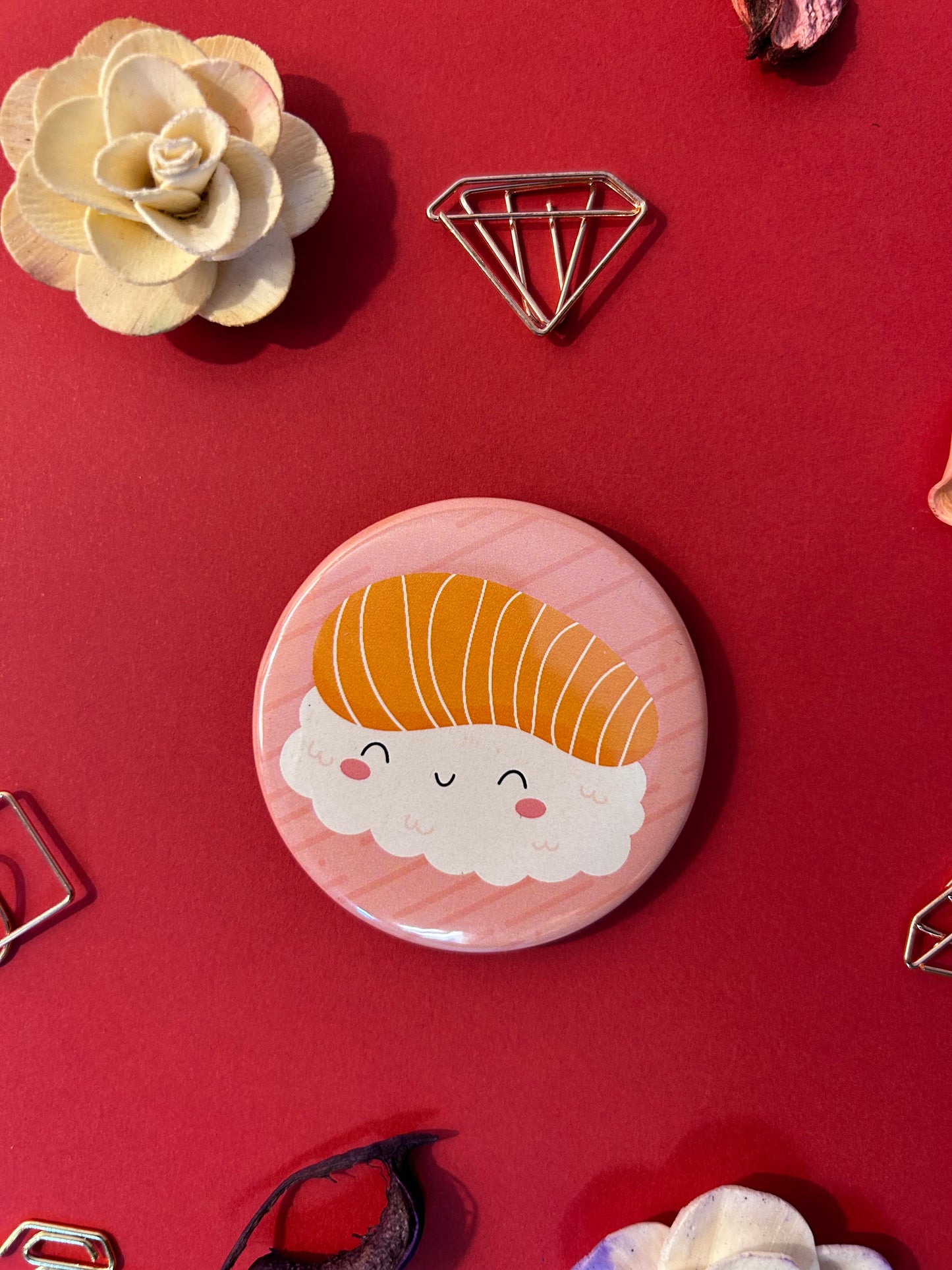 Button bage + fridge magnets