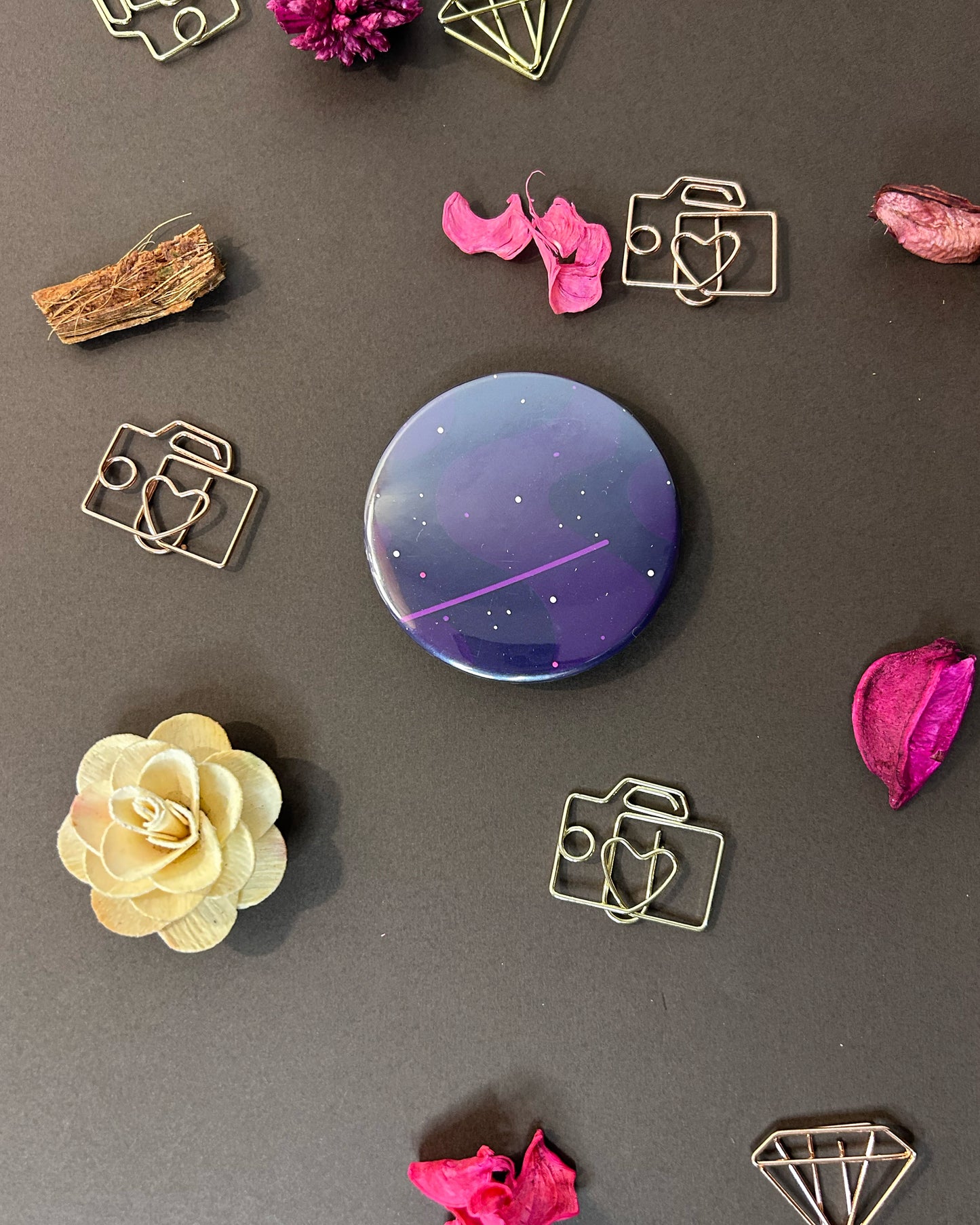 Button bage + fridge magnets