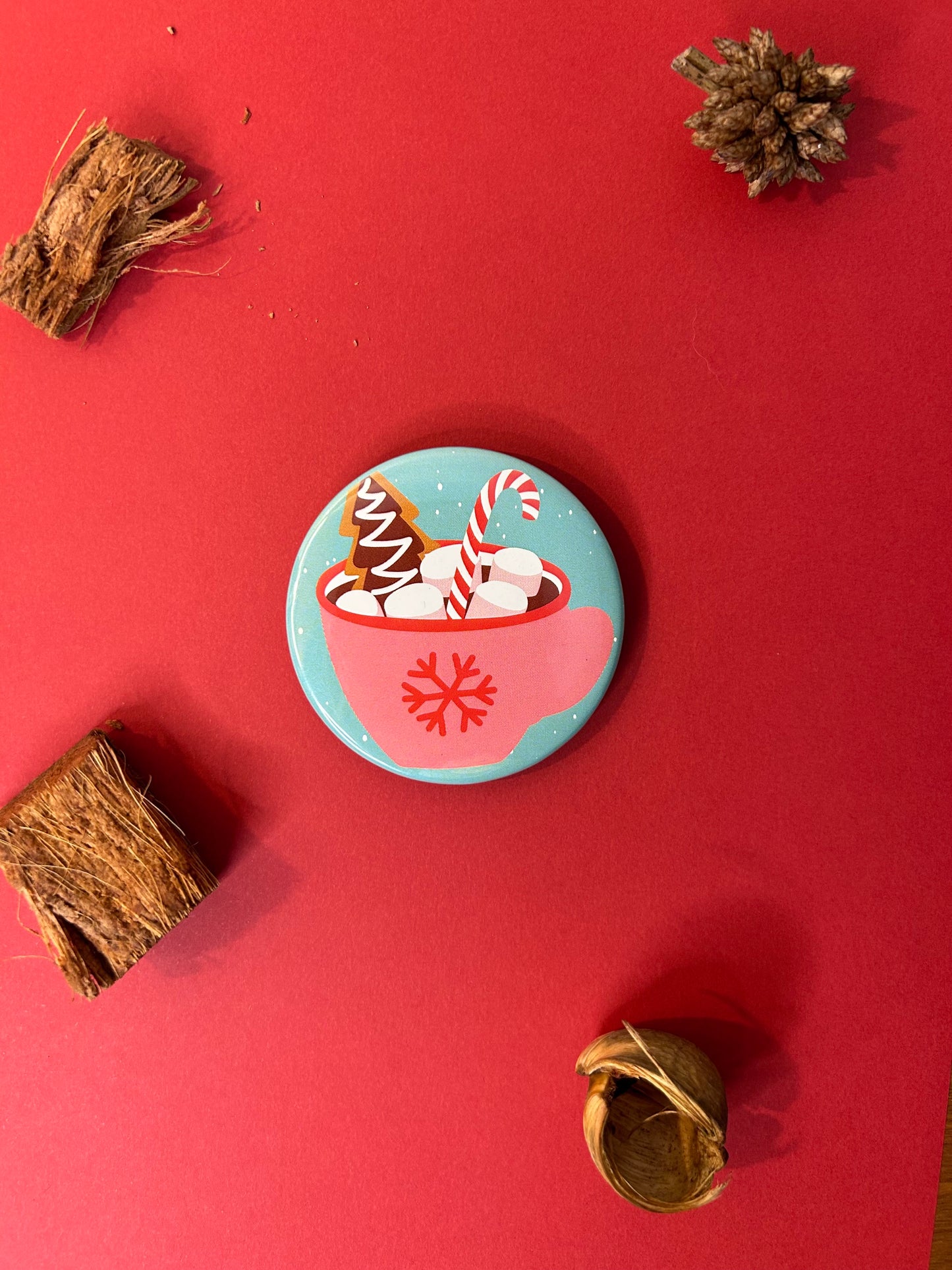 Button bage + fridge magnets